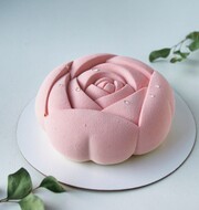 Муссовый торт розовая роза
